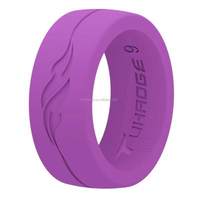 China Amazon Best Selling Classic Silicone Ring Wedding Band Silicone Sports Rings For Women for sale