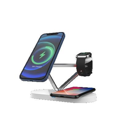 China Smart Watch 45W 3in1 Fast Magnet Qi Wireless Charger For Iphone 12 5 4 3 2 1 Charging Dock Apple Watch 6 Airpods pro for sale