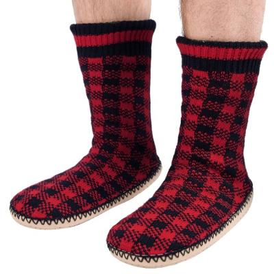 China Hengyuan Breathable Men's Soft Warm Slipper Boots Rubber Sole With Silicone for sale