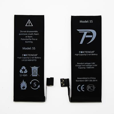 China Cell Phone High Capacity Mobile Lithium Ion Battery For Iphone 5s 3.8v 1560mah for sale