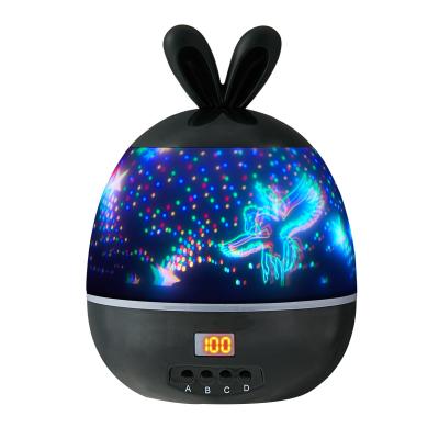 China Cute Modern Rabbit Star Night Light for Kids Rechargeable Starry Night Light Projector with Timer Design 360 Degree Rotation for sale