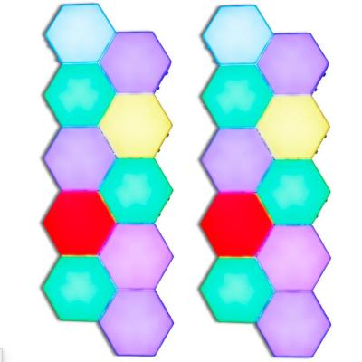 China DIY LED Quantum Residential Modular Hexagonal Magnetic Wall Light for sale