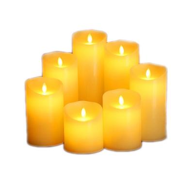 China 2020 3 Flameless Flameless AAA Pillar Battery Operated Led Candles for sale