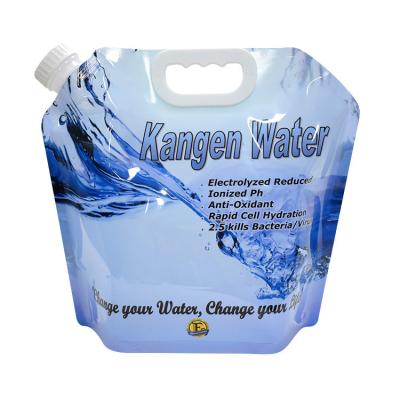 China Recyclable Wholesale 5l bpa free collapsible portable drinking water plastic pack bag kangen water storage bags for sale