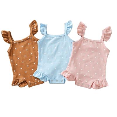 China Comfortable baby clothes 2021High-quality wholesale baby romper buckle baby pants suit three-color sling shoulder romper for sale