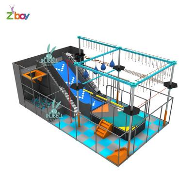 China Wooden Playground Most Popular Indoor Ninja Playground Adventure Kids Obstacle Course With Ninja Warrior for sale