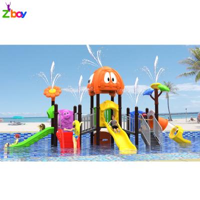 China Plastic Water Playground Outdoor Playground Park Play Equipment With Playground Slide Equipment for sale