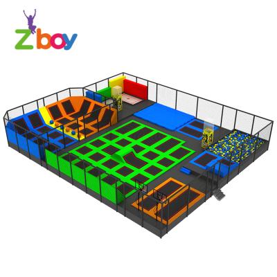 China With protective net large bed indoor commercial fitness gymnastics professional trampoline big for sale for sale