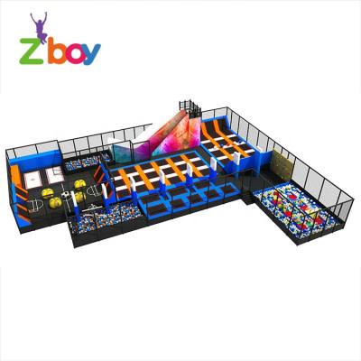 China With Protective Net Attractive Different Size CE Certificated Indoor Jumping Spring Trampoline Park for sale