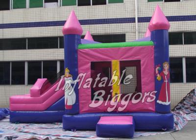 China Attractive Pink Childrens Bouncy Castle / Princess Inflatables For Amusement Park for sale