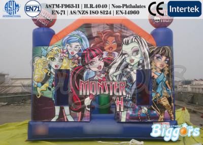 China Monster High Theme Inflatable Jumping Castle 0.55mm PVC Tarpaulin EN-14960 for sale