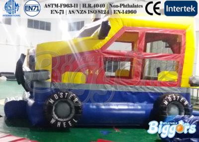 China 4 x 4m Car Inflatable Castle Bouncer , Durable Vinyl / PVC Tarpaulin Jumping Games for sale