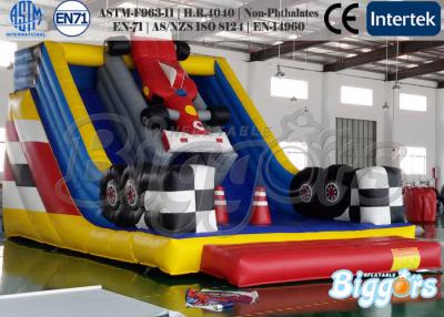 China El coche deportivo comercial embroma los toboganes acuáticos inflables, trampolín inflable del amortiguador auxiliar de la diversión en venta