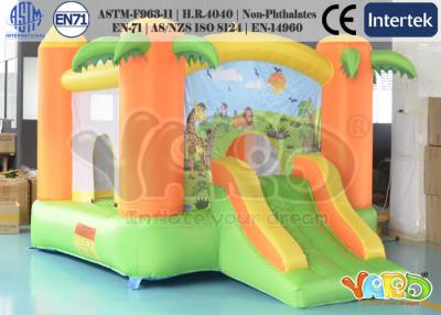 China Residential Inflatable Bounce House , Polyester Animal World Bouncy Castle for sale