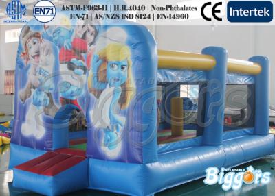 Κίνα Αδιάβροχα παιδιά διογκώσιμο Bouncy Castle μπλε/κίτρινο με τα παιχνίδια εμποδίων προς πώληση