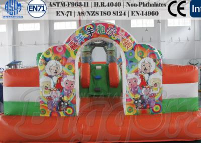 China Gorila inflable comercial de la historieta/del salto de la ciudad de la diversión, cabra agradable y lobo gris en venta