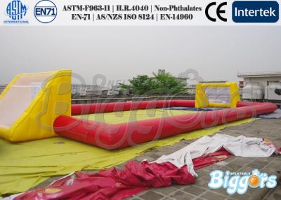 China Multicolor Football Field Inflatable Sports Games Kids Toys 20L x 10W x 2H Meter for sale