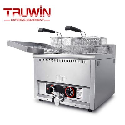 China Hotels GF-17L Commercial Kitchen Equipment Marupin Table Top Gas Fryer for sale