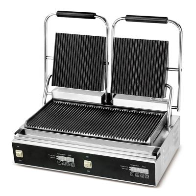 China Outdoor Electric Panini Grill BBQ Hot Plate Double Touch Grill Homeuse Sanwhich Industrial Grill for sale