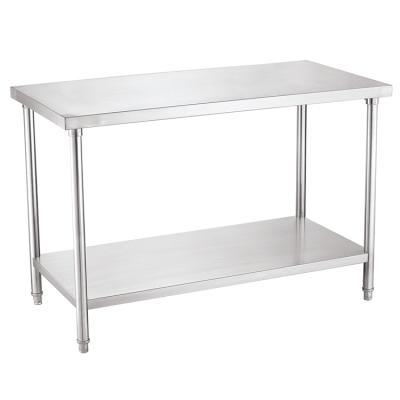 China Easily Cleaned Two Layers Kitchen Machine Restaurant Table Work Stainless Steel for sale