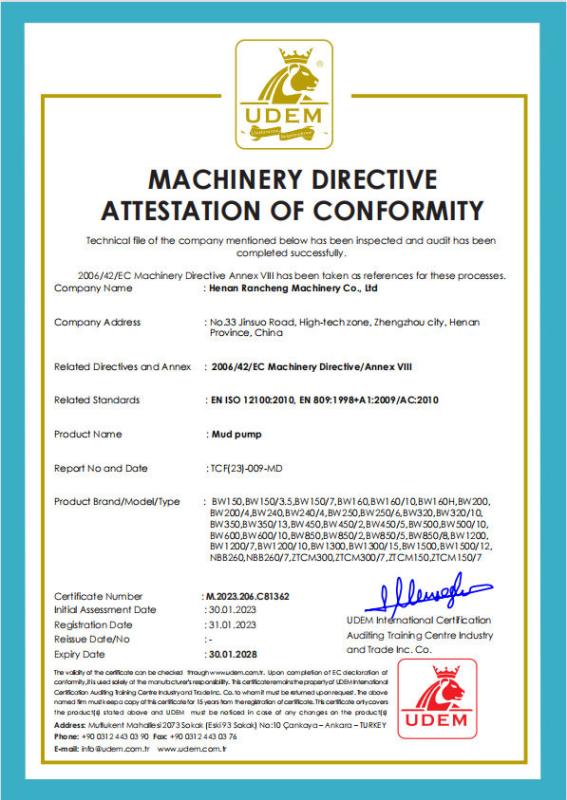 CE certification - Henan Rancheng Machinery Co., Ltd.