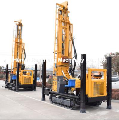 China Hydraulic Borehole Water Well Drilling Rig 680m  Crawler Mounted Machine With 154KW Cummins Engine for sale