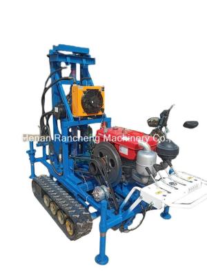 China Easy Operation RCS200C Rubber Crawler Portable Drilling Rig With 150m Depth 450mm Diameter for sale