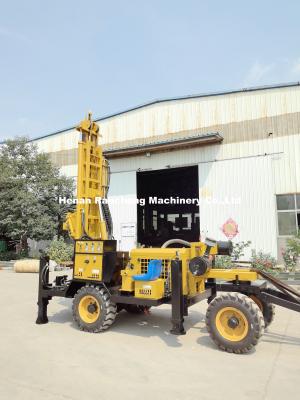 China Max 220m 4 Wheels Diesel Trailer Type Water Well Drilling Rig Machine en venta