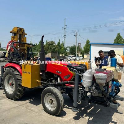 China Máquina de perforación de pozos de roca con motor diésel montado en un tractor profundo en venta