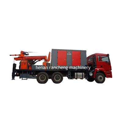 Chine DTH camion de forage de puits d'eau machine avec compresseur d'air pour 200m à vendre