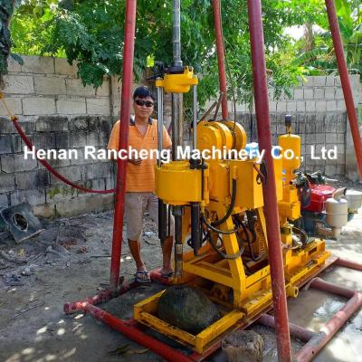 China 130m / 150m / 200m Depth Small Borehole Drilling Rig With 18T Rated Load for sale