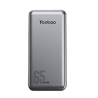 China Support Yoobao 20000mAh High Power Power Supply Cable PD65W QC3.0 60W SCP22.5W Mobile Built-in Fast Charging Power Bank for sale