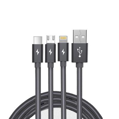 China Yoobao Home Appliance Micro Type-C MP3/MP4 Player Mobile Phone Charging Data Cable Three In One Cable Charging Cable for sale