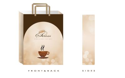 China take away food bag paper bag coffee take away paper bag for sale