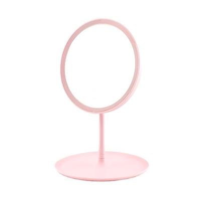 China Wireless Smart LED Folding Travel Mirror Lighted Desktop Lighted Makeup Mirror Mini LED Beauty Mirror for sale