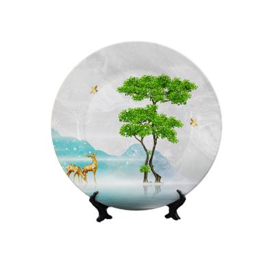 China 8 Inch Disposable Shiny Coated Ceramic Dish Sublimation Round Ceramic Dish Heat Transfer Printing Blank Dish Made In China Wholesale for sale