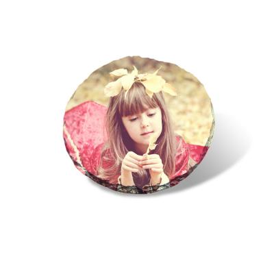 China Blank round shape hard white sublimation photo slate coaster for sale for sale