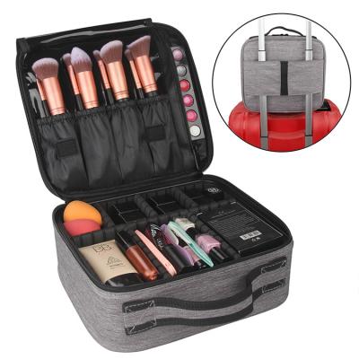 China Hot Selling Amazon Storage Custom Cosmetic Bag Large Capacity Portable Beauty Cosmetic Storage Box Bag for sale