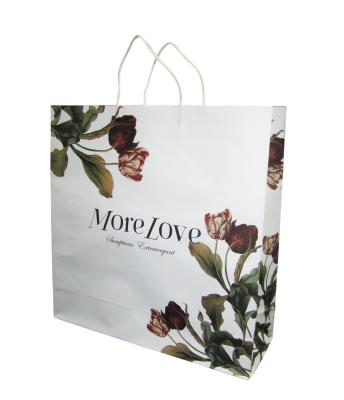 China Recyclable Promotional Environmental Custom Reusable Paper Shopping Bags With Logo for sale