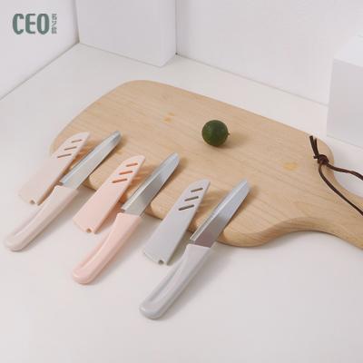 China Sustainable new fashion kitchen stainless steel travel knife fruit caving and salad cheese knife for sale