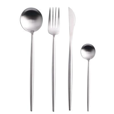 China Viable Kitchen Cutlery Set Silver Flatware 18/10 Stainless Steel Cutlery Flatware Set for sale