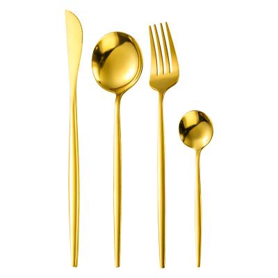 China CLASSIC Gold Kitchen Cutlery Set Flatware 18/10 Stainless Steel Cutlery Flatware Set for sale