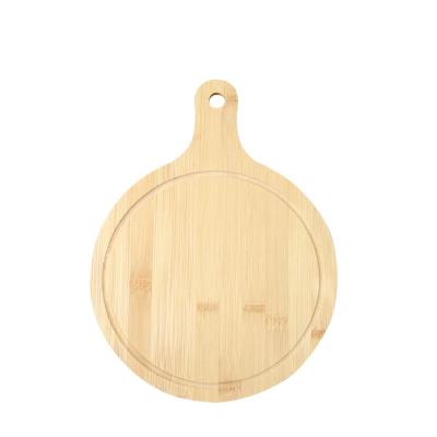 China Sustainable bamboo chop pizza board around wooden pizza cutting board for sale