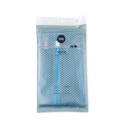 China Durable Polyester Hotel Mesh Custom Laundry Bag Eco Friendly Nylon Laundry Bag With Strap for sale