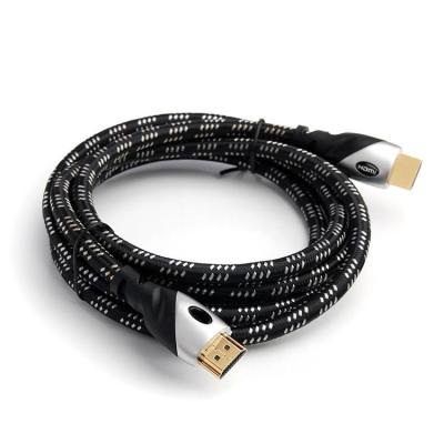 China COMPUTER LedeHigh Speed ​​HDMl Cable with Ethernet, ARC, PS4, HDTV Silver Metal+Black PVC Injection Assembly with Cotton Net Jacket for sale