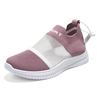 China Cheap Fashion Trend Breathable No Laces Non Slip Sneakers Sports Shoes Running Walking Shoes Female Sports Shoes for sale