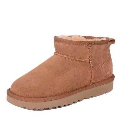 China Wholesale Custom Made Winter Fashion Trend Sheepskin Warm Indoor Boots Chunky Half Boots For Ladies for sale