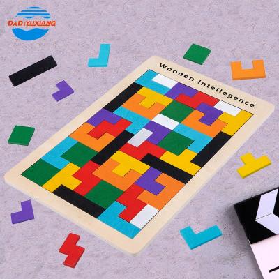 China Hot Selling Wooden Whosale Russia Square Game Cutting Board Educational Wooden Puzzle Learning Wooden Children Toys for sale