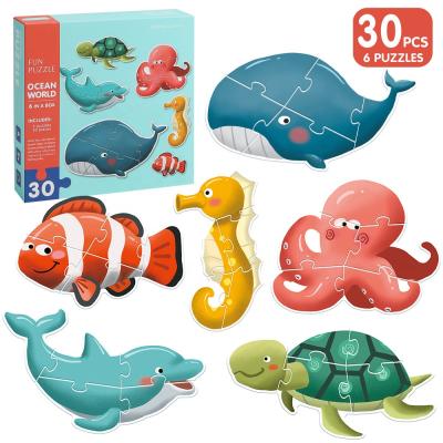 China Cartoon Toy Educational Kids Toys Jigsaw Puzzle Customize Animal Matching Jigsaw Puzzle Wholesale for sale