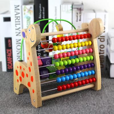 China Educational Home Children Toys New Style Educational Wooden Round Beads Toys for sale